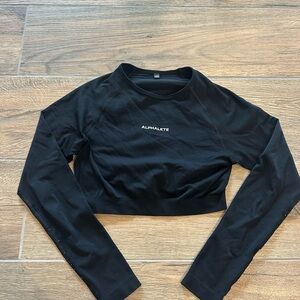 Alphalete Black Long Sleeve Crop Top